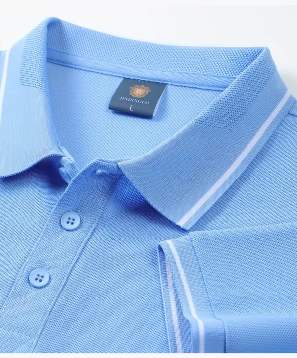 Custom Contrast Collar 220 GSM Polo Shirt S9201 - Style 8ADEB1 - product detail view 16 Custom Contrast Collar 220 GSM Polo Shirt S9201 - Style 8ADEB1 - product detail view 16