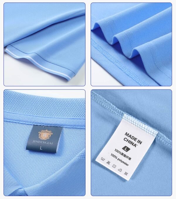 Custom Contrast Collar 220 GSM Polo Shirt S9201 - Style 8ADEB1 - product detail view 8 Custom Contrast Collar 220 GSM Polo Shirt S9201 - Style 8ADEB1 - product detail view 8