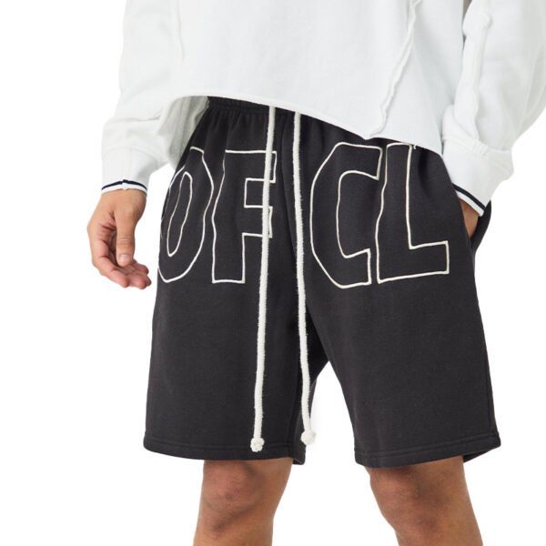 Custom Black Contrast-Outline Street Shorts - Style 49E722 Custom Black Contrast-Outline Street Shorts - Style 49E722