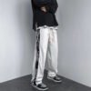 Custom Contrast Panel Drawstring Streetwear Pants - Style 6BC75A Custom Contrast Panel Drawstring Streetwear Pants - Style 6BC75A