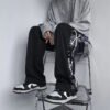 Custom Contrast Panel Drawstring Streetwear Pants - Style 6BC75A - product detail view 4 Custom Contrast Panel Drawstring Streetwear Pants - Style 6BC75A - product detail view 4
