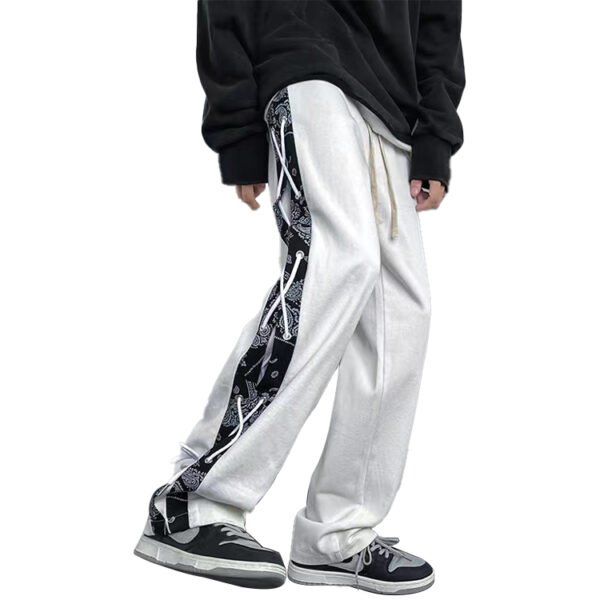 Custom Contrast Panel Drawstring Streetwear Pants - Style 6BC75A - product detail view 5 Custom Contrast Panel Drawstring Streetwear Pants - Style 6BC75A - product detail view 5