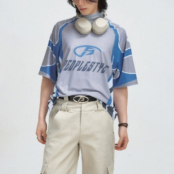 Custom Contrast Panel V-Neck Jersey | - Style 14E7DE - product detail view 5 Custom Contrast Panel V-Neck Jersey | - Style 14E7DE - product detail view 5