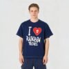 Custom Contrast Panel Embroidered Puff Print T-Shirt - Style FE5AF7 - product detail view 3 Custom Contrast Panel Embroidered Puff Print T-Shirt - Style FE5AF7 - product detail view 3