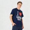 Custom Contrast Panel Embroidered Puff Print T-Shirt - Style FE5AF7 - product detail view 6 Custom Contrast Panel Embroidered Puff Print T-Shirt - Style FE5AF7 - product detail view 6