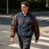 Custom Contrast Sleeve Varsity Bomber Jacket | VW-JK-C9F9 - Style C9F9E6 Custom Contrast Sleeve Varsity Bomber Jacket | VW-JK-C9F9 - Style C9F9E6