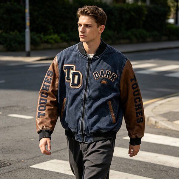 Custom Contrast Sleeve Varsity Bomber Jacket | VW-JK-C9F9 - Style C9F9E6 Custom Contrast Sleeve Varsity Bomber Jacket | VW-JK-C9F9 - Style C9F9E6