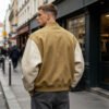 Custom Contrast Sleeve Varsity Jacket - Style 0378EB - product detail view 2 Custom Contrast Sleeve Varsity Jacket - Style 0378EB - product detail view 2