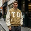 Custom Contrast Sleeve Varsity Jacket - Style 0378EB - product detail view 3 Custom Contrast Sleeve Varsity Jacket - Style 0378EB - product detail view 3