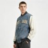 Custom Contrast Sleeve Varsity Jacket - Style 7FA604 - product detail view 2