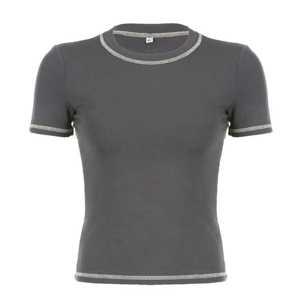 Custom Contrast-Edge Fitted Crew Tee | - Style F8D90F - product detail view 4 Custom Contrast-Edge Fitted Crew Tee | - Style F8D90F - product detail view 4