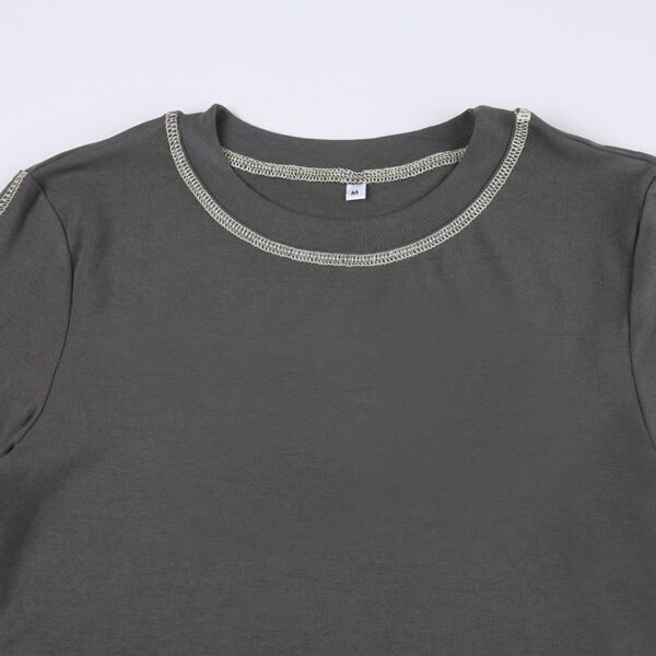 Custom Contrast-Edge Fitted Crew Tee | - Style F8D90F - product detail view 5 Custom Contrast-Edge Fitted Crew Tee | - Style F8D90F - product detail view 5