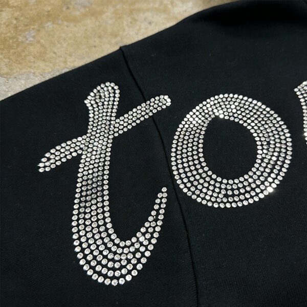 Custom Contrast-Thread Rhinestone Zip Hoodie - Style 632E46 - product detail view 4 Custom Contrast-Thread Rhinestone Zip Hoodie - Style 632E46 - product detail view 4