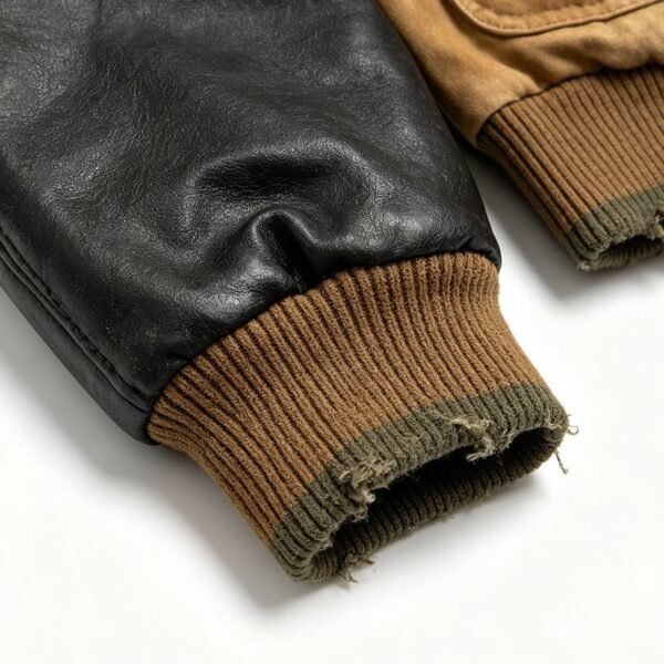 Custom Contrast-Trim Baseball Jacket 704-05 - Style 49897A - product detail view 3 Custom Contrast-Trim Baseball Jacket 704-05 - Style 49897A - product detail view 3