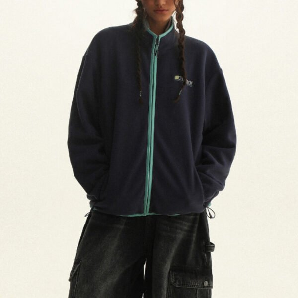 Custom Contrast-Zip Fleece Jacket | 8118882 - Style A0BDEB - product detail view 5 Custom Contrast-Zip Fleece Jacket | 8118882 - Style A0BDEB - product detail view 5