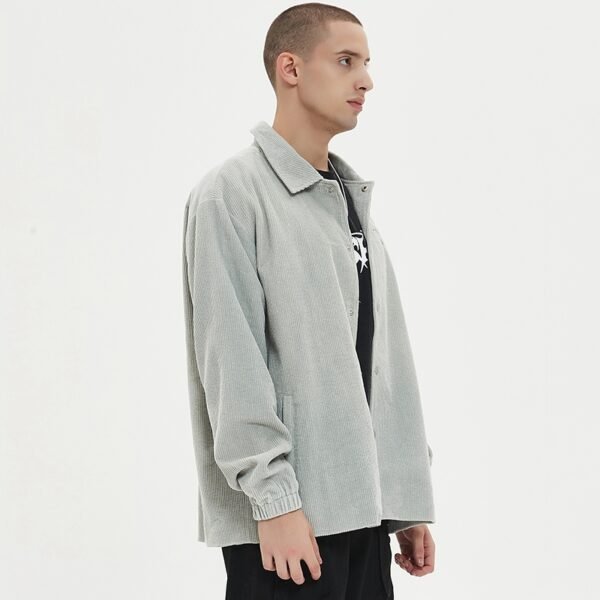 Custom Corduroy Snap Coach Jacket - Style A29B79 - product detail view 2