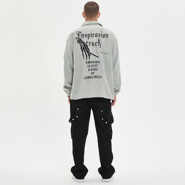 Custom Corduroy Snap Coach Jacket - Style A29B79 - product detail view 3