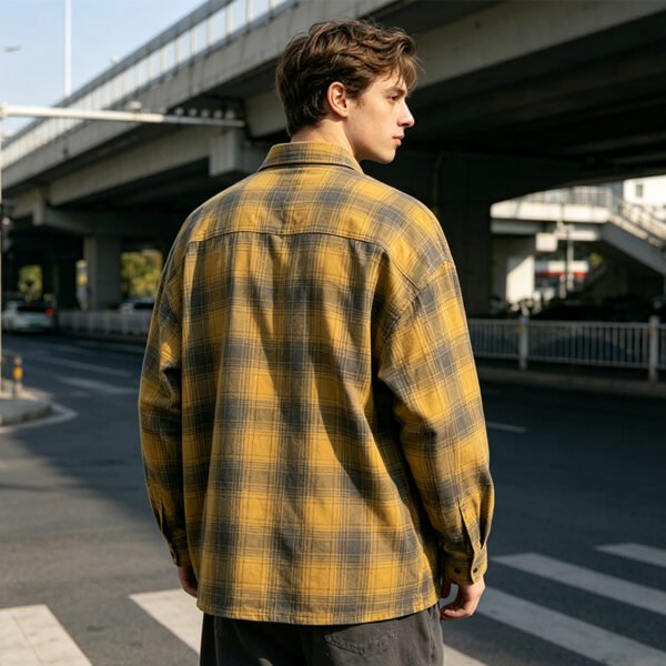 Custom Cracked-Print Plaid Long-Sleeve Shirt | VW-8611039 - Style 862EF7 - product detail view 6 Custom Cracked-Print Plaid Long-Sleeve Shirt | VW-8611039 - Style 862EF7 - product detail view 6