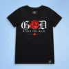 Custom Rose Graphic Crew Neck T-Shirt - Style 93D22B Custom Rose Graphic Crew Neck T-Shirt - Style 93D22B