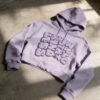 Custom Raised Graphic Crop Pullover Hoodie - 508D84 - Style 508D84 - product detail view 4