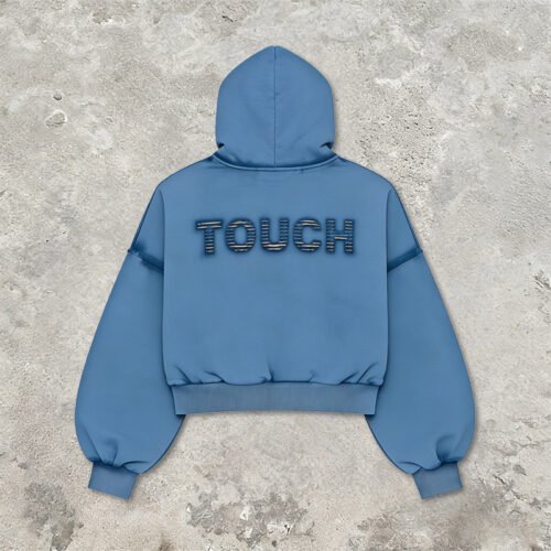 Custom Cropped Applique Oversized Sleeve Hoodie - Style 33C48B Custom Cropped Applique Oversized Sleeve Hoodie - Style 33C48B