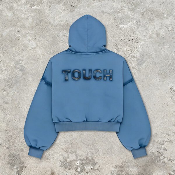 Custom Cropped Applique Oversized Sleeve Hoodie - Style 33C48B