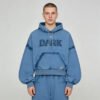 Custom Cropped Applique Oversized Sleeve Hoodie - Style 33C48B - product detail view 10