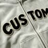 Custom Cropped Boxy Applique Zip Hoodie | VW-H001 - Style 0BDA86 - product detail view 2