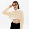 Custom Women's Cropped Cable Knit Sweater - Style 483569 - product detail view 5 Custom Women's Cropped Cable Knit Sweater - Style 483569 - product detail view 5
