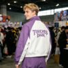 Custom Cropped Color-Block Graphic Windbreaker - Style C7BEA6 - product detail view 3