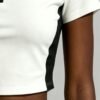 Custom Cropped Colorblock Embroidered Polo Shirt - Style 89D2B3 - product detail view 6 Custom Cropped Colorblock Embroidered Polo Shirt - Style 89D2B3 - product detail view 6