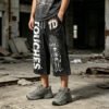 Custom Washed Cropped Flare Drawstring Sweatpants - Style E7507B - product detail view 3 Custom Washed Cropped Flare Drawstring Sweatpants - Style E7507B - product detail view 3