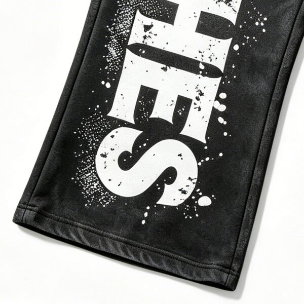 Custom Washed Cropped Flare Drawstring Sweatpants - Style E7507B - product detail view 7 Custom Washed Cropped Flare Drawstring Sweatpants - Style E7507B - product detail view 7
