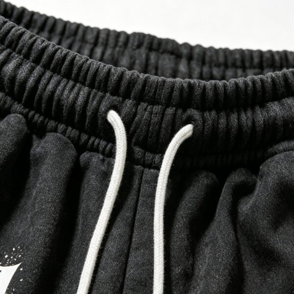 Custom Washed Cropped Flare Drawstring Sweatpants - Style E7507B - product detail view 8 Custom Washed Cropped Flare Drawstring Sweatpants - Style E7507B - product detail view 8