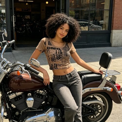 Custom Cropped Graphic Baby Tee - Style E50F6A Custom Cropped Graphic Baby Tee - Style E50F6A