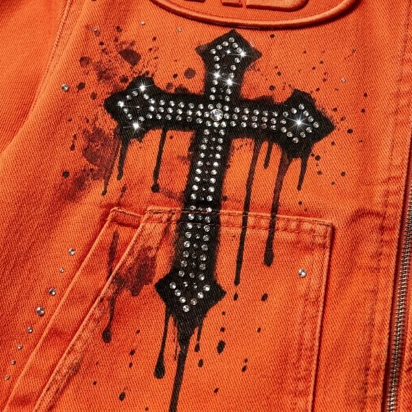 Custom Cropped Graphic Canvas Jacket - A1FC40877855F930 - Style A1FC40 - product detail view 9