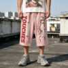 Custom Cropped Washed Graphic Pants - Style 0BA764 - product detail view 2