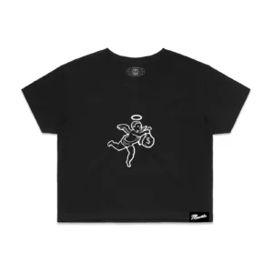 Custom Cropped Angel Graphic T-Shirt - Style B55931