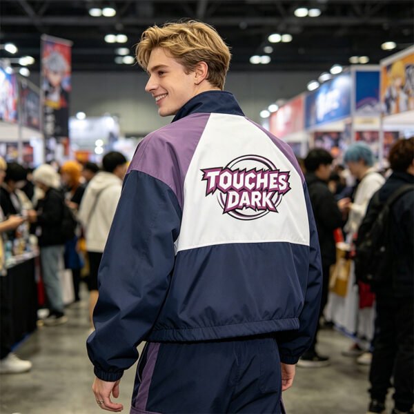 Custom Cropped Color-Block Graphic Windbreaker VW-WB-1407 - Style A14079 - product detail view 7