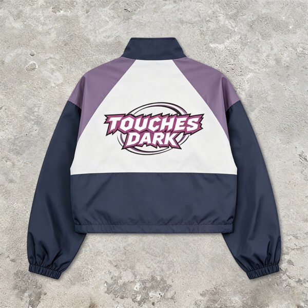 Custom Cropped Color-Block Graphic Windbreaker VW-WB-1407 - Style A14079 - product detail view 11
