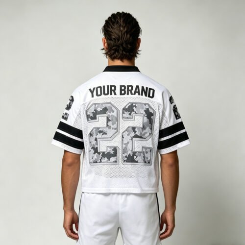 Custom Cropped Mesh Football Jersey - Style 41FF25