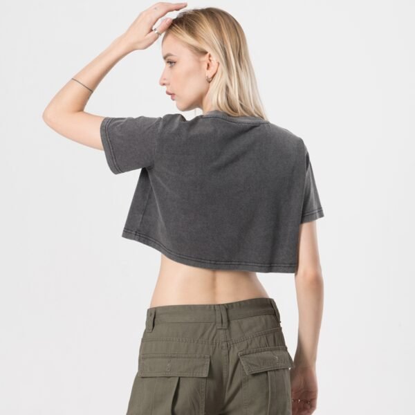 Custom Acid-Wash Cropped Pocket T-Shirt - Style 7E9D88 - product detail view 3 Custom Acid-Wash Cropped Pocket T-Shirt - Style 7E9D88 - product detail view 3