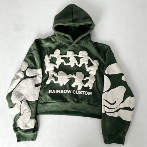 Custom Cropped Boxy Puff-Print Pullover Hoodie - Style 10460E Custom Cropped Boxy Puff-Print Pullover Hoodie - Style 10460E