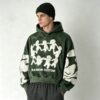 Custom Cropped Boxy Puff-Print Pullover Hoodie - Style 10460E - product detail view 4
