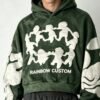 Custom Cropped Boxy Puff-Print Pullover Hoodie - Style 10460E - product detail view 5