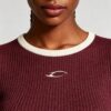 Custom Cropped Ribbed Knit Embroidered T-Shirt - Style E013B9 - product detail view 7 Custom Cropped Ribbed Knit Embroidered T-Shirt - Style E013B9 - product detail view 7