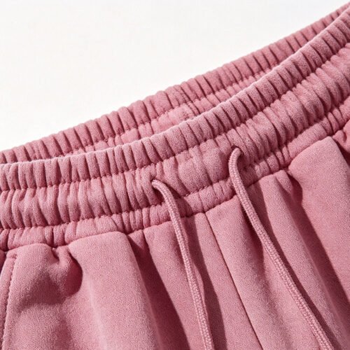 Custom Drawcord Cropped Streetwear Pants | - Style 4612E4 Close-up of custom drawcord cropped streetwear pants