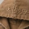 Custom Cropped Washed Graphic Hooded Jacket - Style 68C158 - product detail view 3