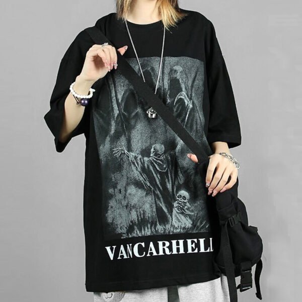 Custom Dark Direct-Injection Graphic Oversized T-Shirt - Style 538015 - product detail view 4 Custom Dark Direct-Injection Graphic Oversized T-Shirt - Style 538015 - product detail view 4
