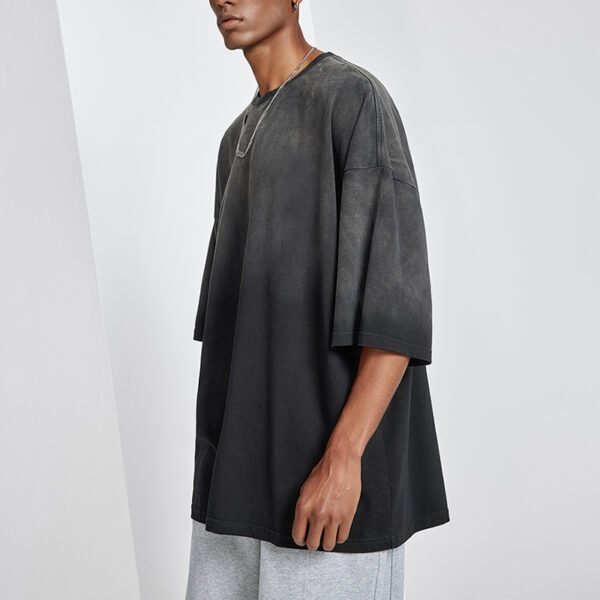 Custom Dark Gray Oversized Heavyweight T-Shirt - Style D738AB - product detail view 2